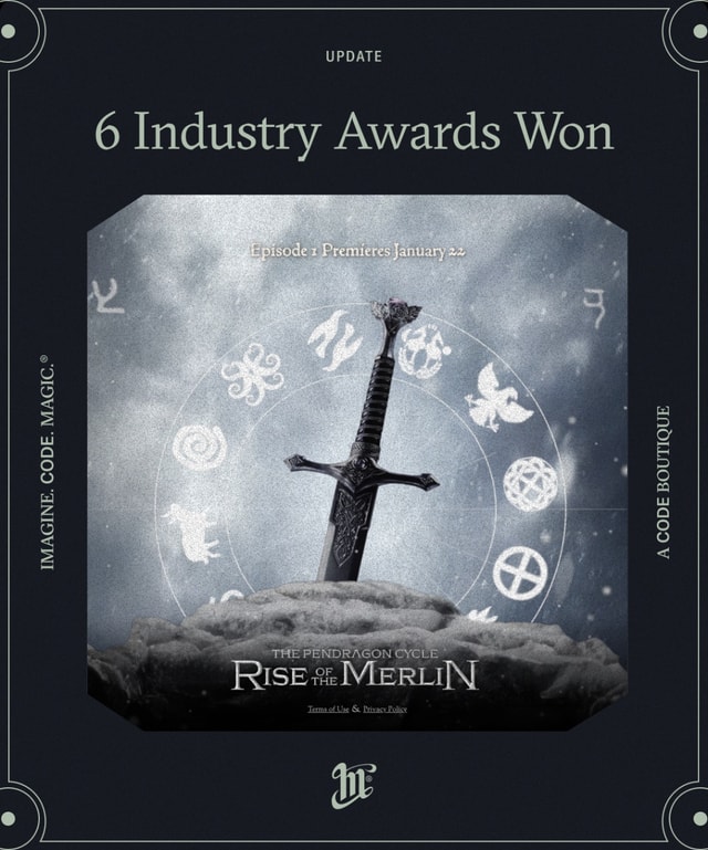 6 awards won for Pendragon Cycle - Rise of the Merlin