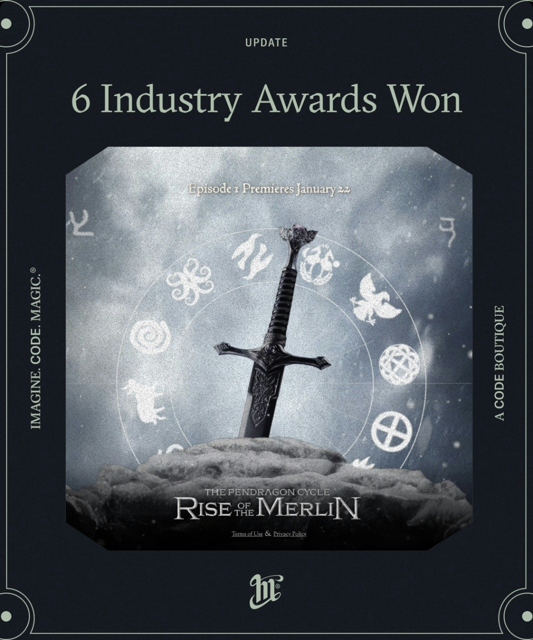 6 awards won for Pendragon Cycle - Rise of the Merlin